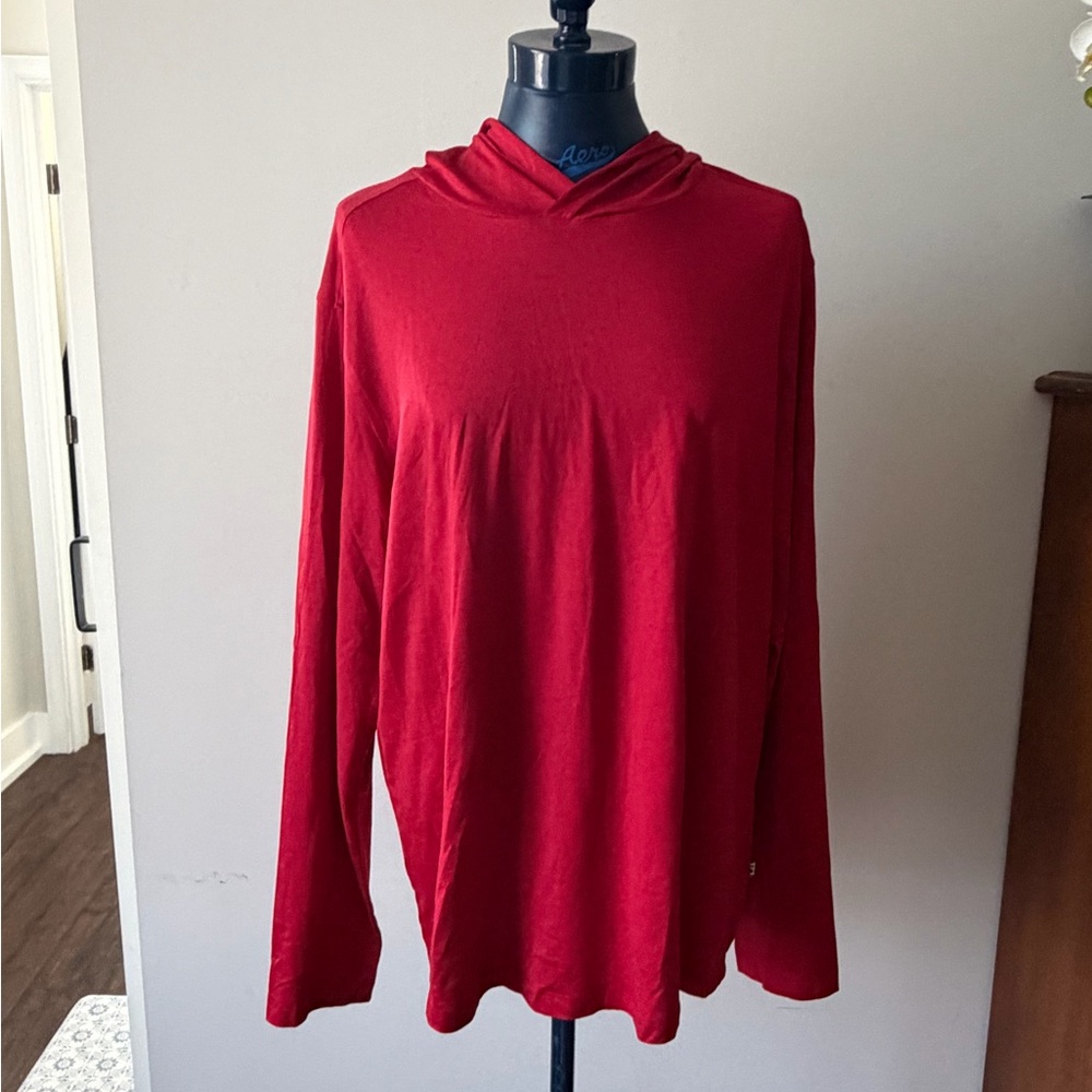 RARE Totino's Pizza Roll Red Lightweight Hooded Long-Sleeve Top